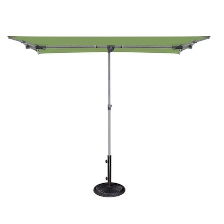 Capri Capri SSBU-5X7RT5T-P027 5 x 7 ft. Rectangular Contemporary Umbrella; Platinum & Lime SSBU-5X7RT5T-P027